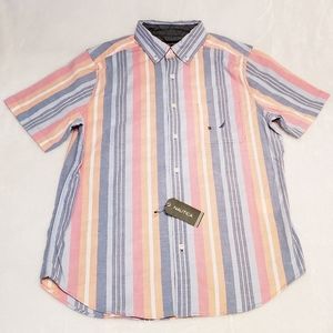 NWT Nautica Short Sleeve Stripe Shirt